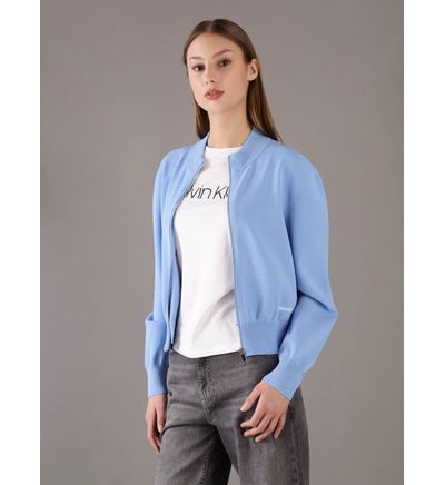 Chamarra Calvin Klein Logo Mujer Azul Chamarras Calvin Klein