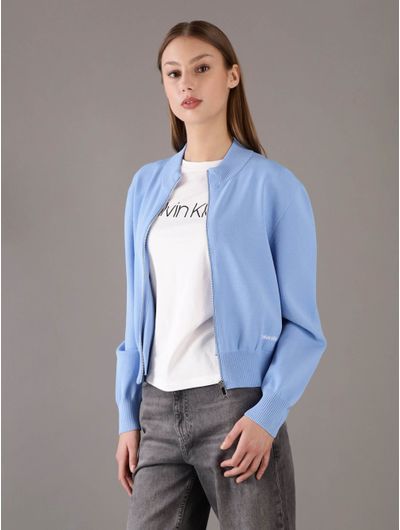 Chamarra-Calvin-Klein-Logo-Mujer-Azul