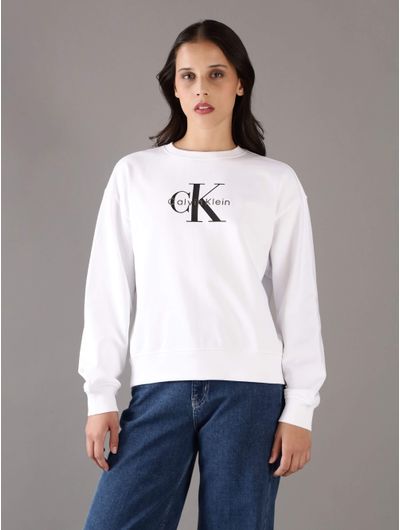 Sudadera-Calvin-Klein-Monologo-Mujer-Blanco