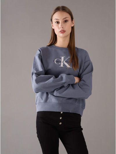 Sudadera-Calvin-Klein-Monologo-Mujer-Azul