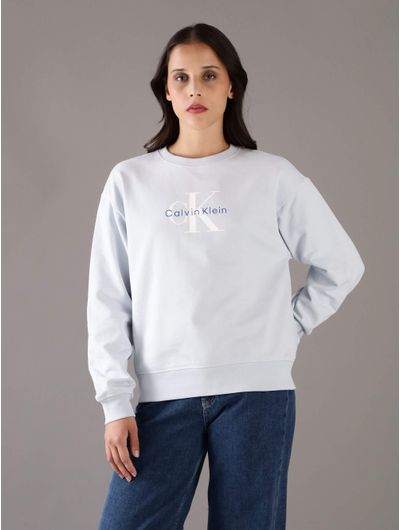 Sudadera-Calvin-Klein-Monologo-Mujer-Azul