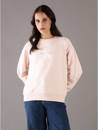 Sudadera-Calvin-Klein-Monologo-Mujer-Rosa