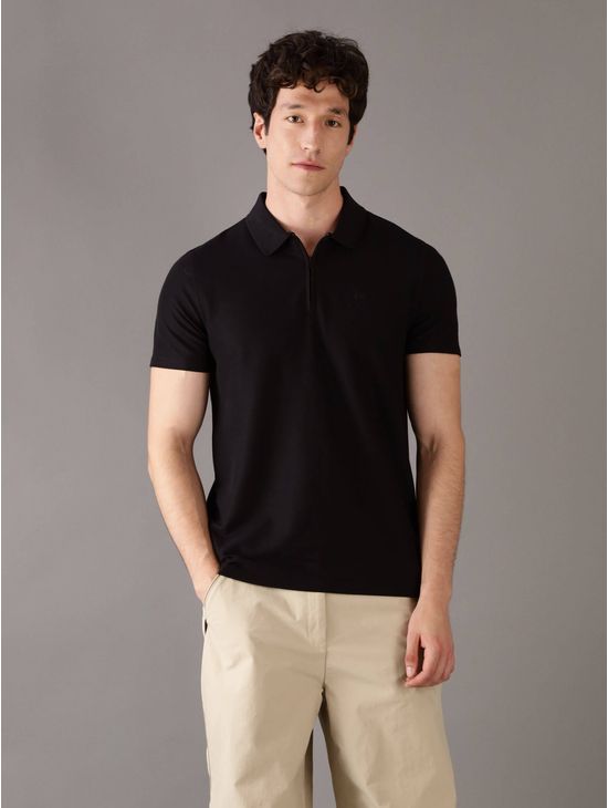 Polo-Calvin-Klein-Monograma-Hombre-Negro