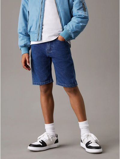 Short-Calvin-Klein-Denim-Holgado-Niño-Azul