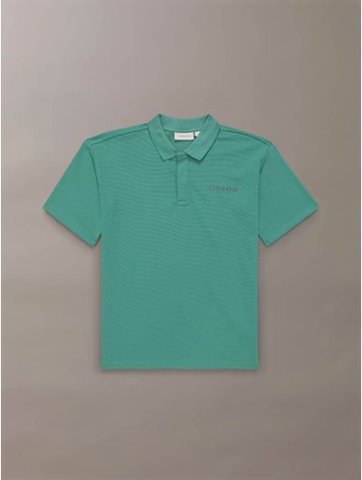 Polo-Calvin-Klein-Logo-Niño-Verde