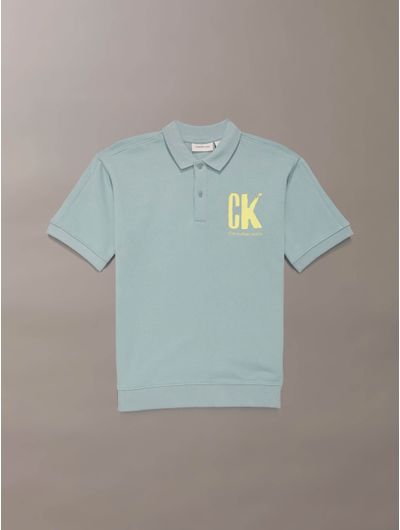 Polo-Calvin-Klein-Monologo-Niño-Verde