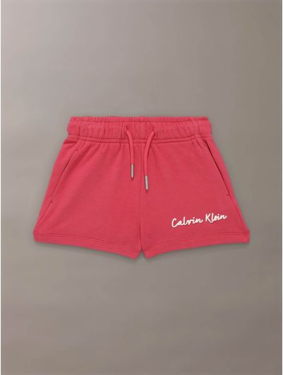 Short-Calvin-Klein-Logo-Niña-Rosa
