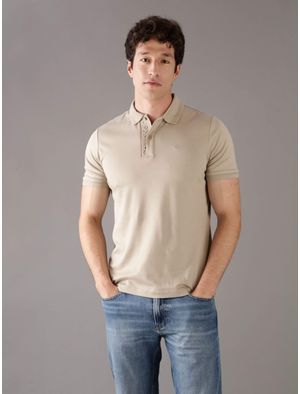 Polo-Calvin-Klein-con-Monograma-Bordado-Hombre-Cafe