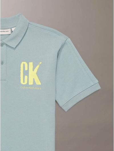 Polo-Calvin-Klein-Monologo-Niño-Verde