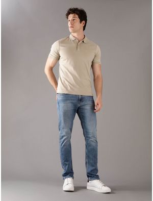 Polo-Calvin-Klein-con-Monograma-Bordado-Hombre-Cafe