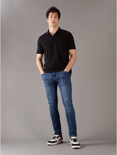 Polo-Calvin-Klein-Monograma-Hombre-Negro