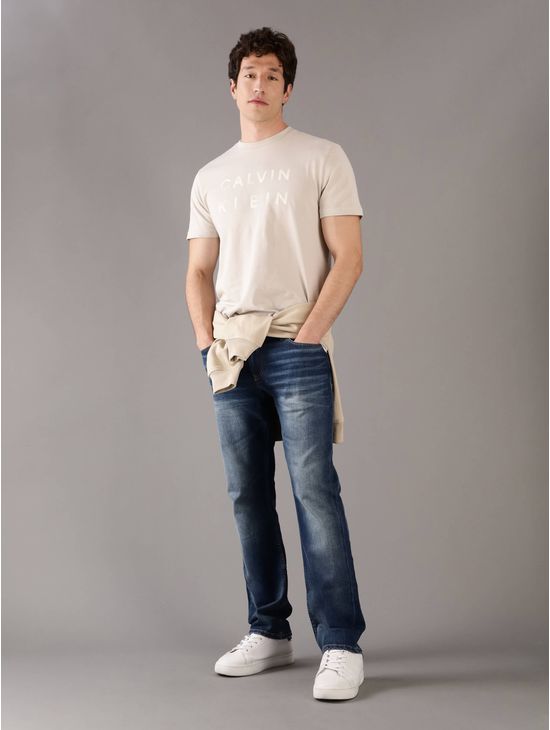 Playera-Calvin-Klein-Logo-Hombre-Beige
