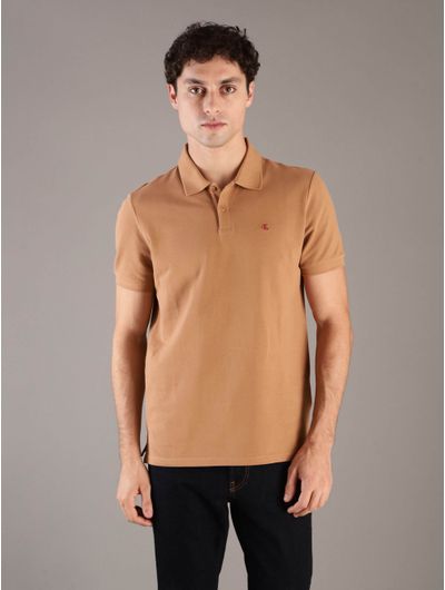 Polo-Calvin-Klein-Monograma-Hombre-Cafe