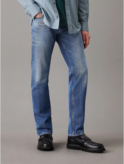 Jeans-Calvin-Klein-Slim-Straight-Hombre-Azul