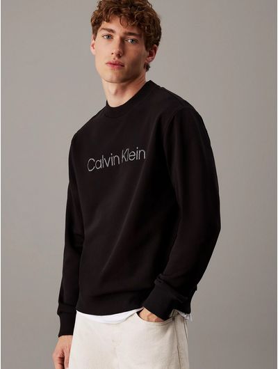 Sudadera-Calvin-Klein-Logo-Bordado-Hombre-Negro
