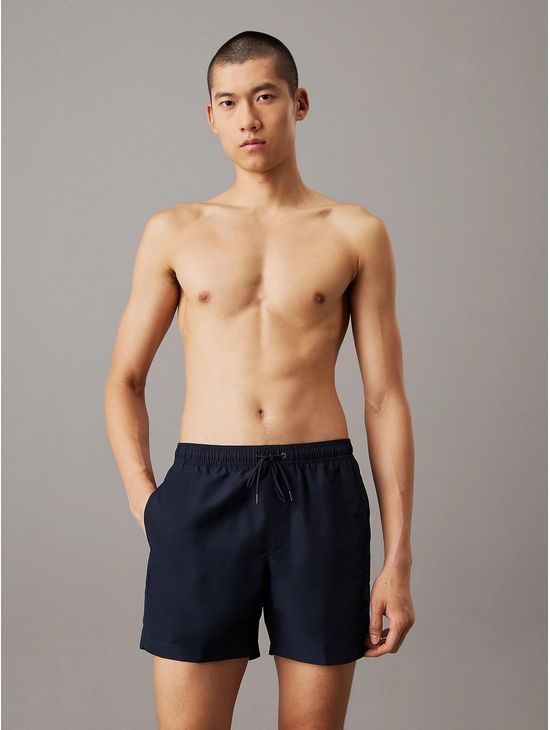 Traje-de-Baño-Calvin-Klein-Logo-Bordado-Hombre-Azul