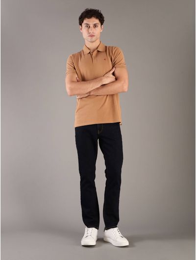 Polo-Calvin-Klein-Monograma-Hombre-Cafe