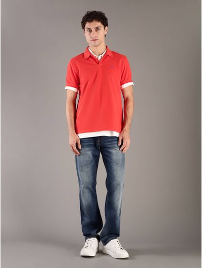 Polo-Calvin-Klein-Monograma-Hombre-Naranja