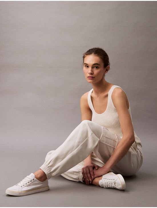 Jogger-Calvin-Klein-Cargo-Mujer-Beige