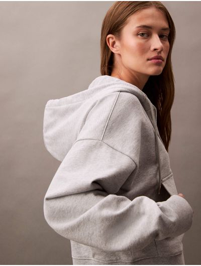 Sudadera-Calvin-Klein-Cropped-Monologo-Mujer-Gris