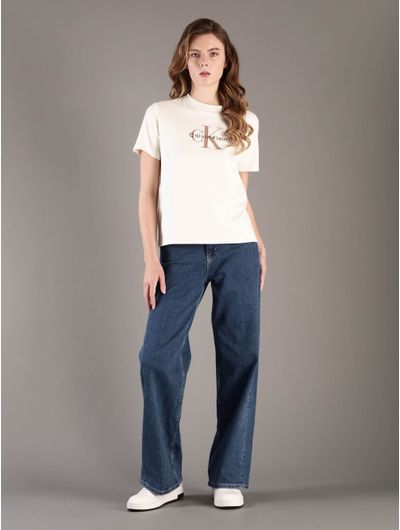 Playera-Calvin-Klein-Monologo-Mujer-Beige