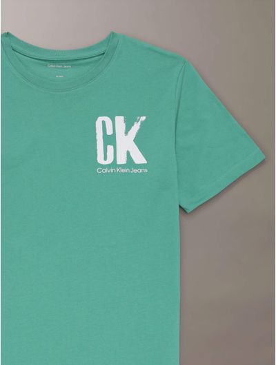 Playera-Calvin-Klein-Monograma-Niño-Verde