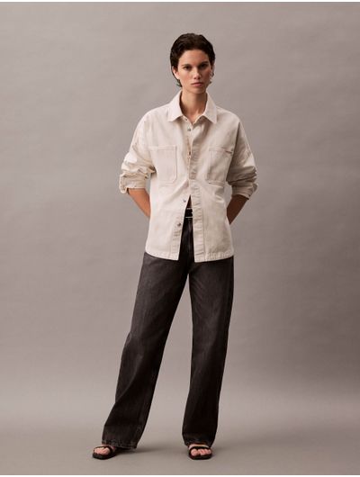 Jeans-Calvin-Klein-90-s-Straight-Mujer-Gris