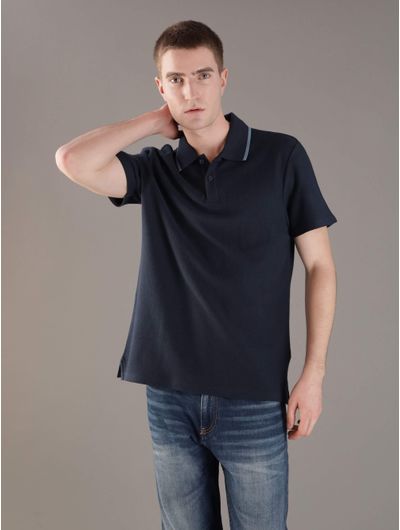 Polo-Calvin-Klein-con-Monograma-Hombre-Azul