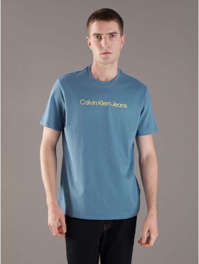 Playera-Calvin-Klein-con-Logo-Estampado-Hombre-Azul