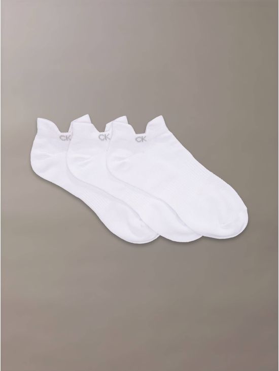Calcetines-Calvin-Klein-Lightweight-No-Show-Pack-de-3-Mujer-Blanco