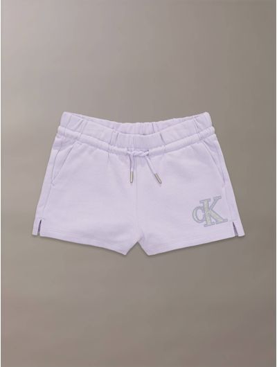 Short-Calvin-Klein-con-Monograma-Estampado-Niña-Morado