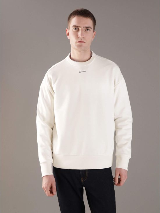 Sudadera-Calvin-Klein-Comfort-con-Logo-Hombre-Beige
