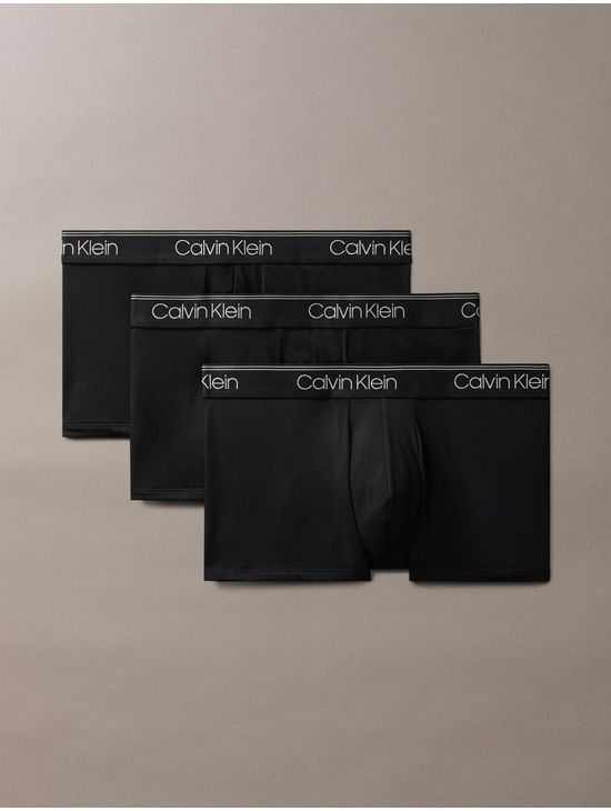 Trunks-Calvin-Klein-Micro-Stretch-Low-Rise-Pack-de-3-Hombre-Negro