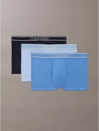 Trunks-Calvin-Klein-The-Ultimate-Comfort-Pack-de-3-Hombre-Azul