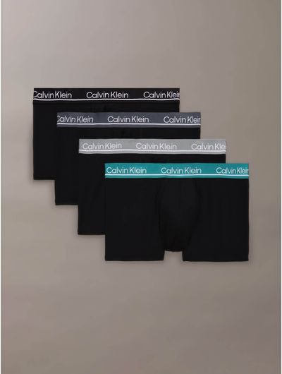 Trunks-Calvin-Klein-Microfiber-Stretch-Plus-Pack-de-4-Hombre-Negro