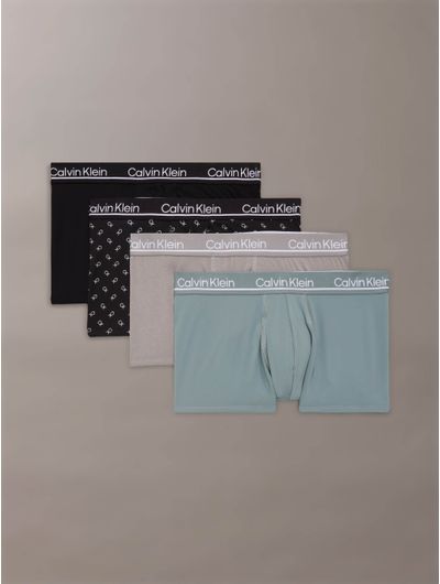 Trunks-Calvin-Klein-Microfiber-Stretch-Plus-Pack-de-4-Hombre-Multicolor