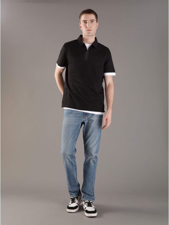 Polo-Calvin-Klein-con-Monograma-Estampado-Hombre-Negro