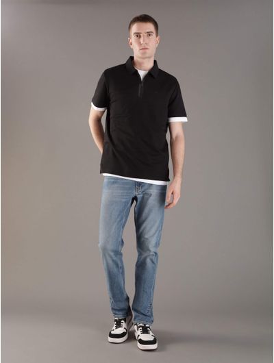 Polo-Calvin-Klein-con-Monograma-Estampado-Hombre-Negro