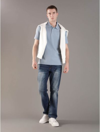 Polo-Calvin-Klein-con-Monograma-Hombre-Azul