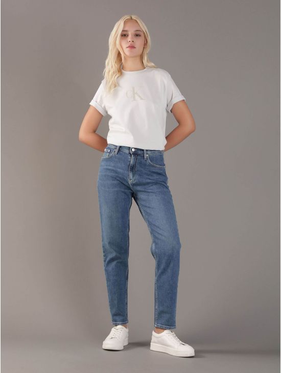 Playera-Calvin-Klein-Monograma-Estampado-Metalizado-Mujer-Gris