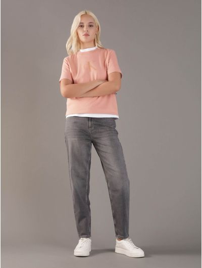Playera-Calvin-Klein-Monograma-Estampado-Metalizado-Mujer-Rosa