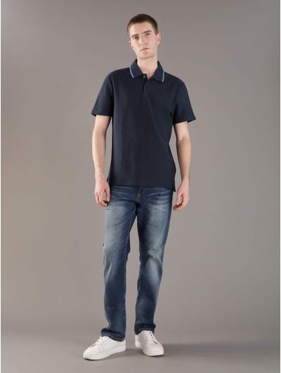 Polo-Calvin-Klein-con-Monograma-Hombre-Azul