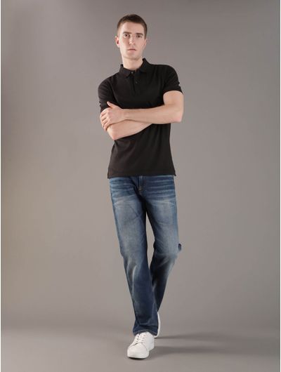 Polo-Calvin-Klein-con-Monograma-Hombre-Negro