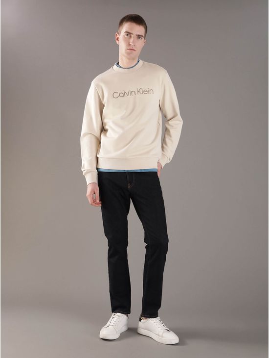 Sudadera-Calvin-Klein-con-Logo-Hombre-Beige
