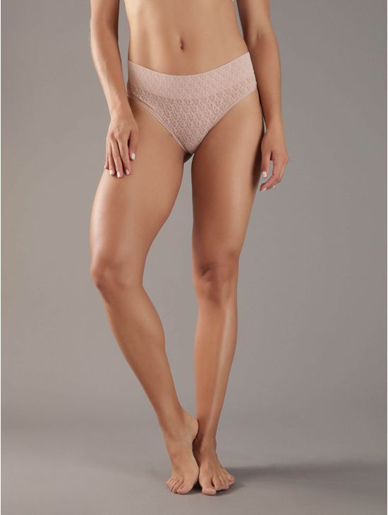 Brazilian-Calvin-Klein-Icon-Logo-Lace-Mujer-Beige