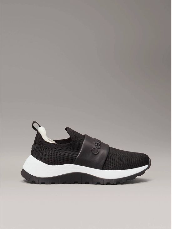 Tenis-Calvin-Klein-Slip-On-de-Punto-Mujer-Negro