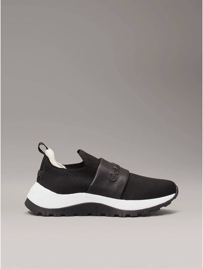 Tenis-Calvin-Klein-Slip-On-de-Punto-Mujer-Negro