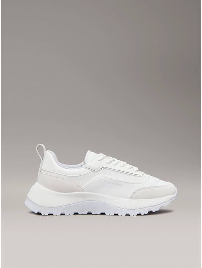 Tenis-Calvin-Klein-de-Ante-y-Piel-Mujer-Blanco