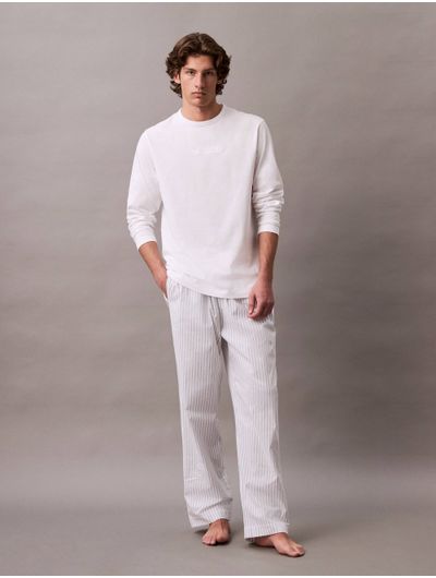 Pantalon-Calvin-Klein-de-Pijama-Icon-Cotton-Stretch-Hombre-Blanco