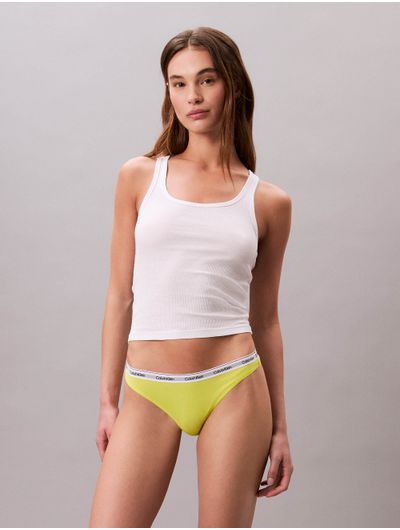 Tanga-Calvin-Klein-Icon-Logo-Mujer-Amarillo